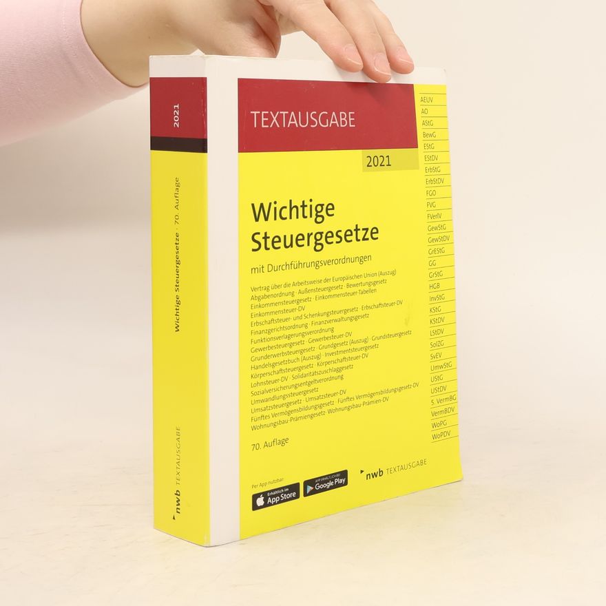 Autorenkollektiv Wichtige Steuergesetze