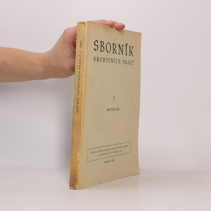 Dagmar Culková SBORNÍK ARCHIVNÍCH PRACÍ 1