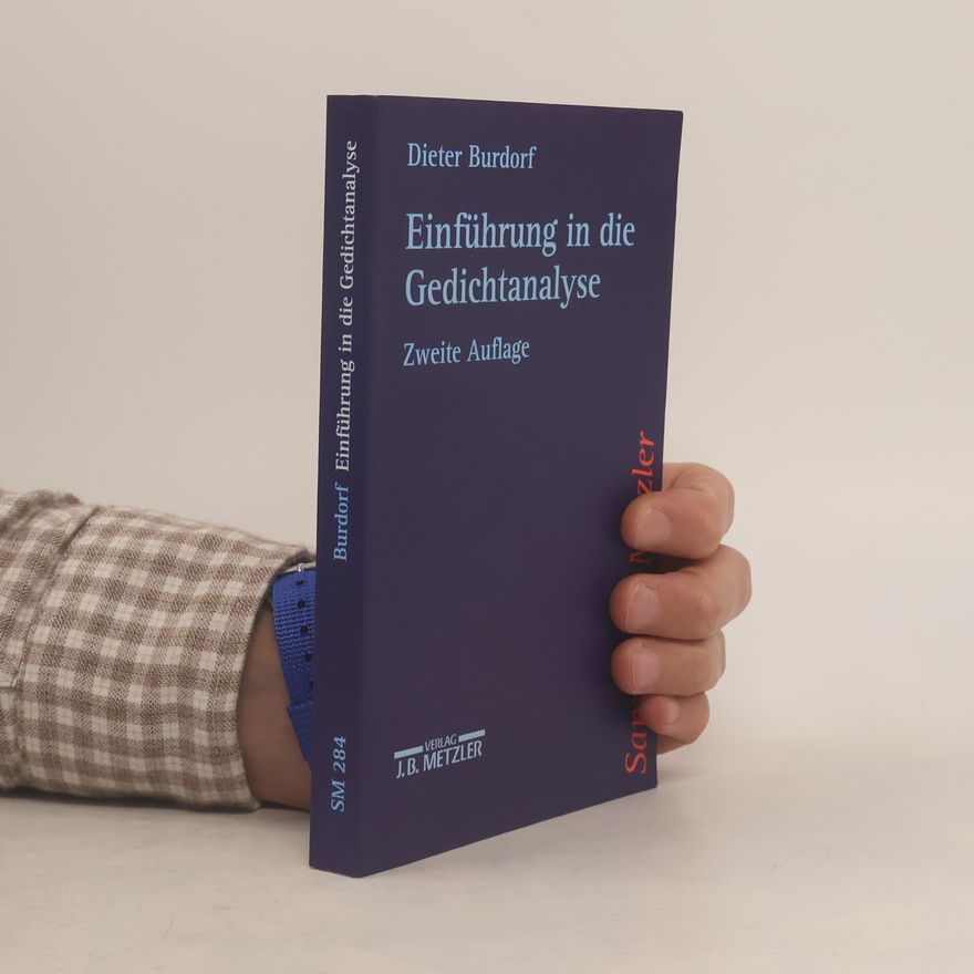 Dieter Burdorf Einführung in die Gedichtanalyse
