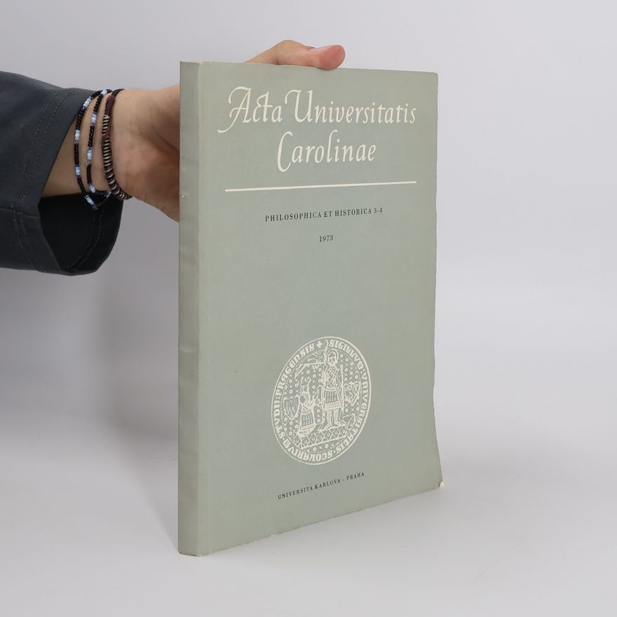 Kolektiv autorů Acta Universitatis Carolinae – Philosophica et Historica 3–4, Studia Historica IX–X