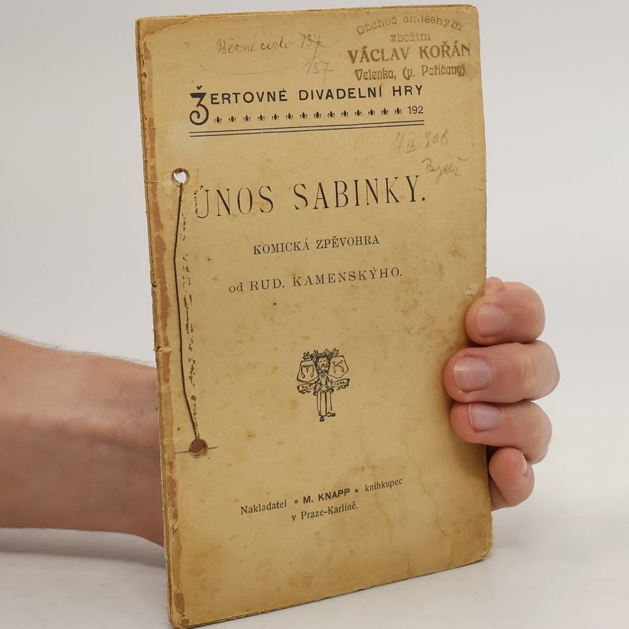 Rud. Kamenský Únos Sabinky