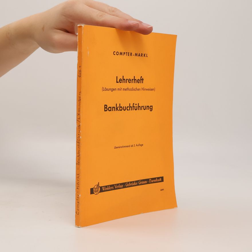 Ludwig Markl Lehrerheft Bankbuchführung