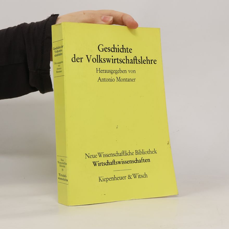 Antonio Montaner Geschichte der Volkswirtschaftslehre
