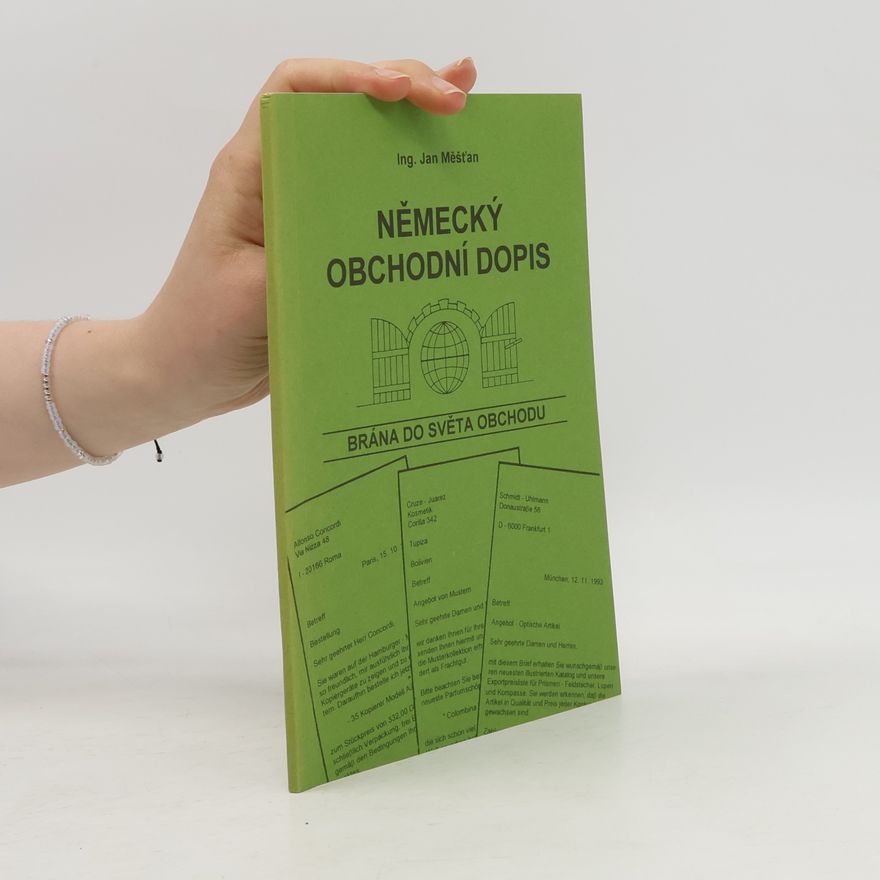 Jan Měšťan Německý obchodní dopis