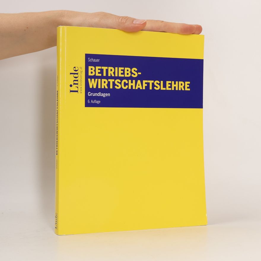 Reinbert Schauer Betriebswirtschaftslehre