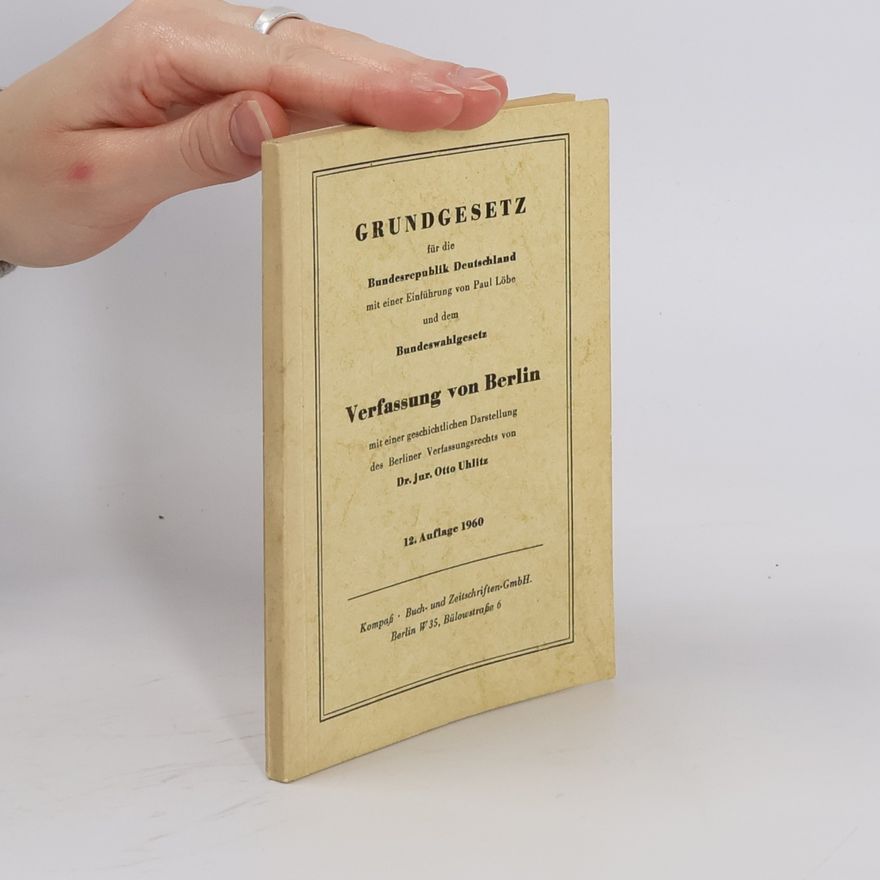 Otto Uhlitz Grundgesetz für die Bundesrepublik Deutschland