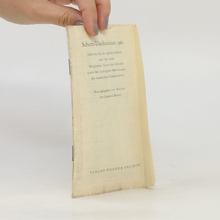 Benediktinen der Erzabtei Beuron Schott-Direktorium 1961