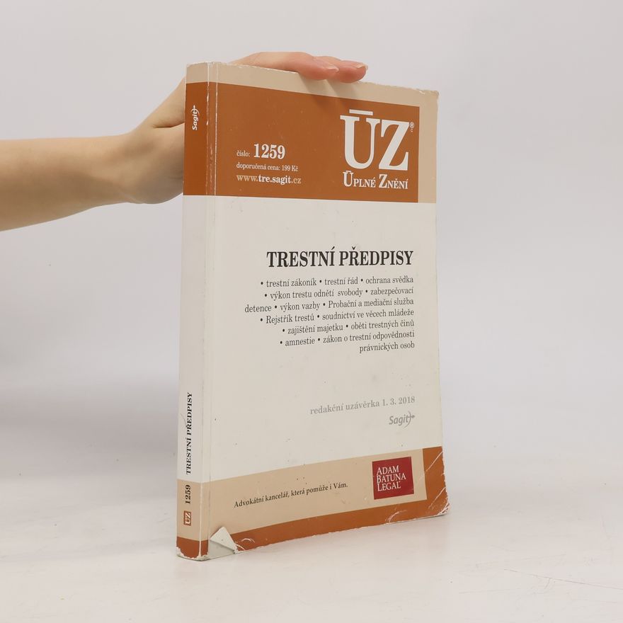 Česko Trestní předpisy [ÚZ 2018 č. 1259]
