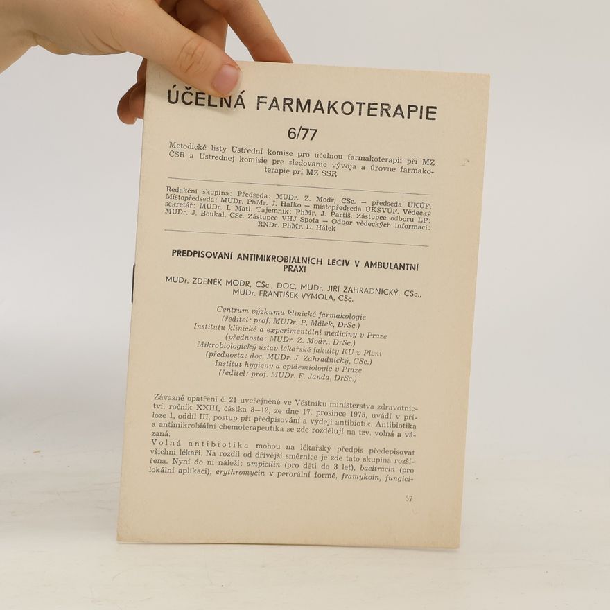 Kolektiv autorů Účelná farmakoterapie 6/77