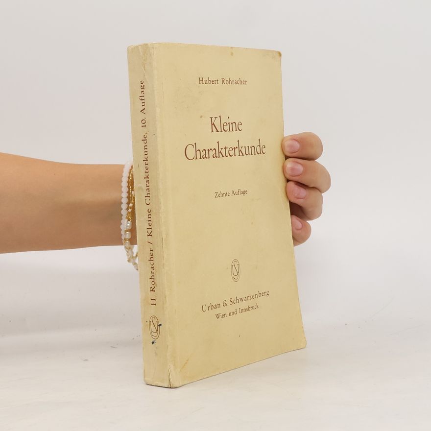 Hubert Rohracher Kleine Charakterkunde