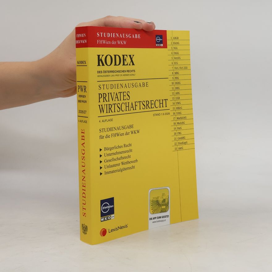 Collectif d'auteurs KODEX Privates Wirtschaftsrecht für die FHWien der WKW 2026/27: Studienausgabe der FHWien