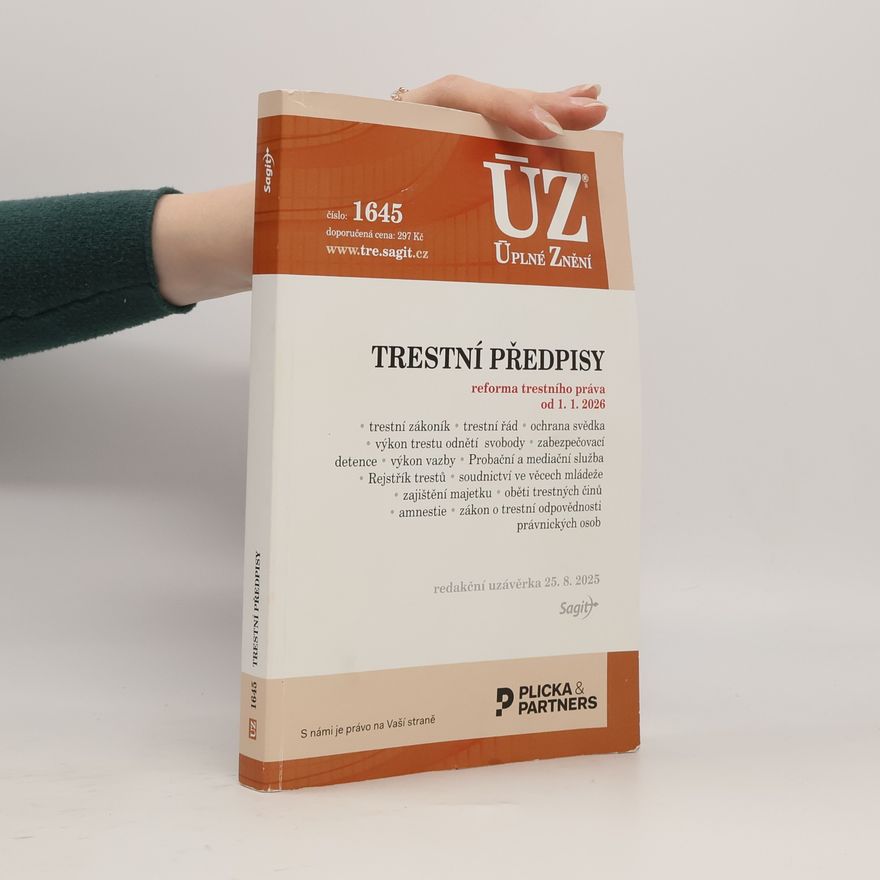 Various authors Trestní předpisy. Reforma trestního práva od 1.1.2026