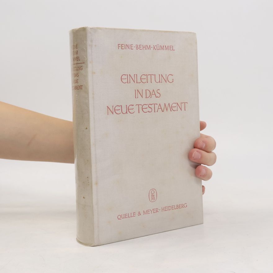 Werner Kümmel Einleitung in das Neue Testament
