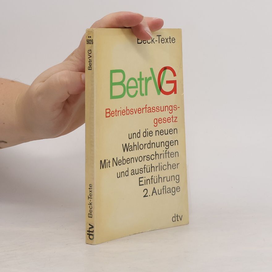 Otfried Wlotzke Betriebsverfassungsgesetz