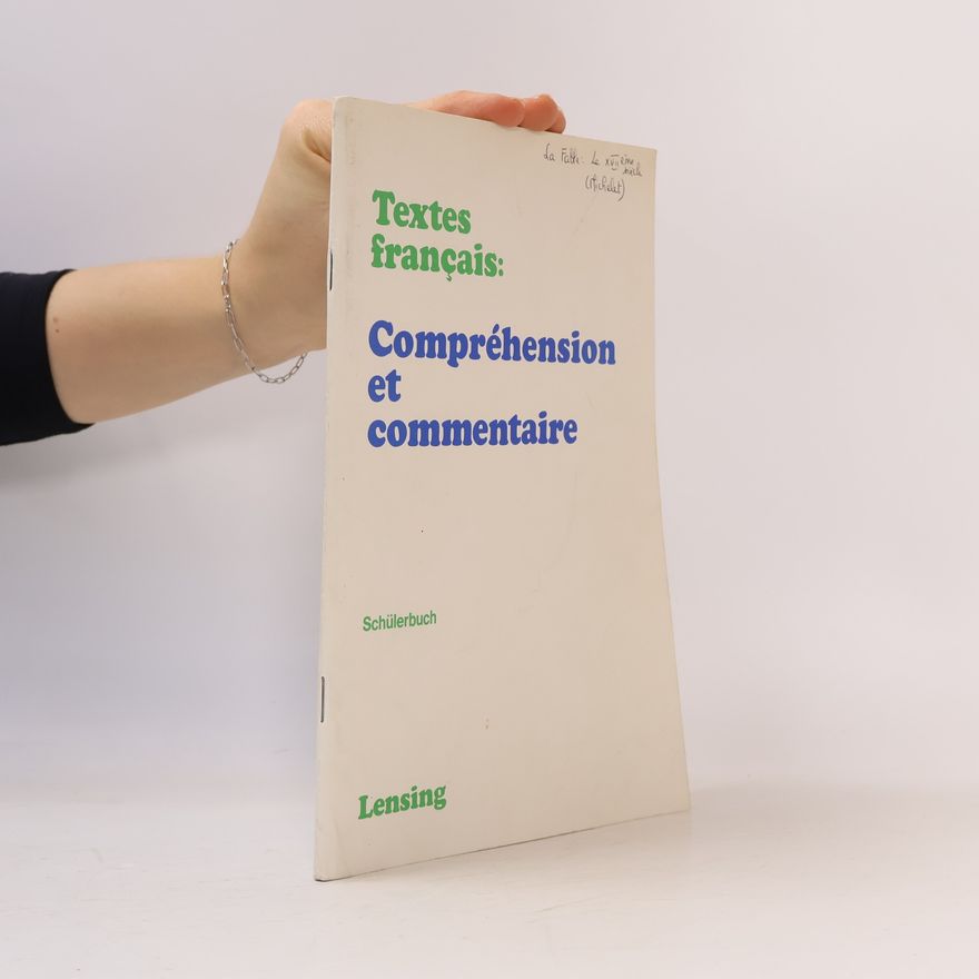 Wilfried Edener Textes français, compréhension et commentaire schülerbuch