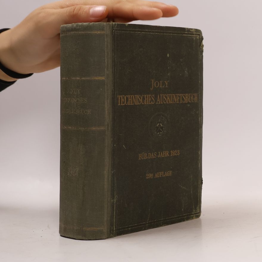 Hubert Joly Technisches Auskunftsbuch für das Jahr 1923
