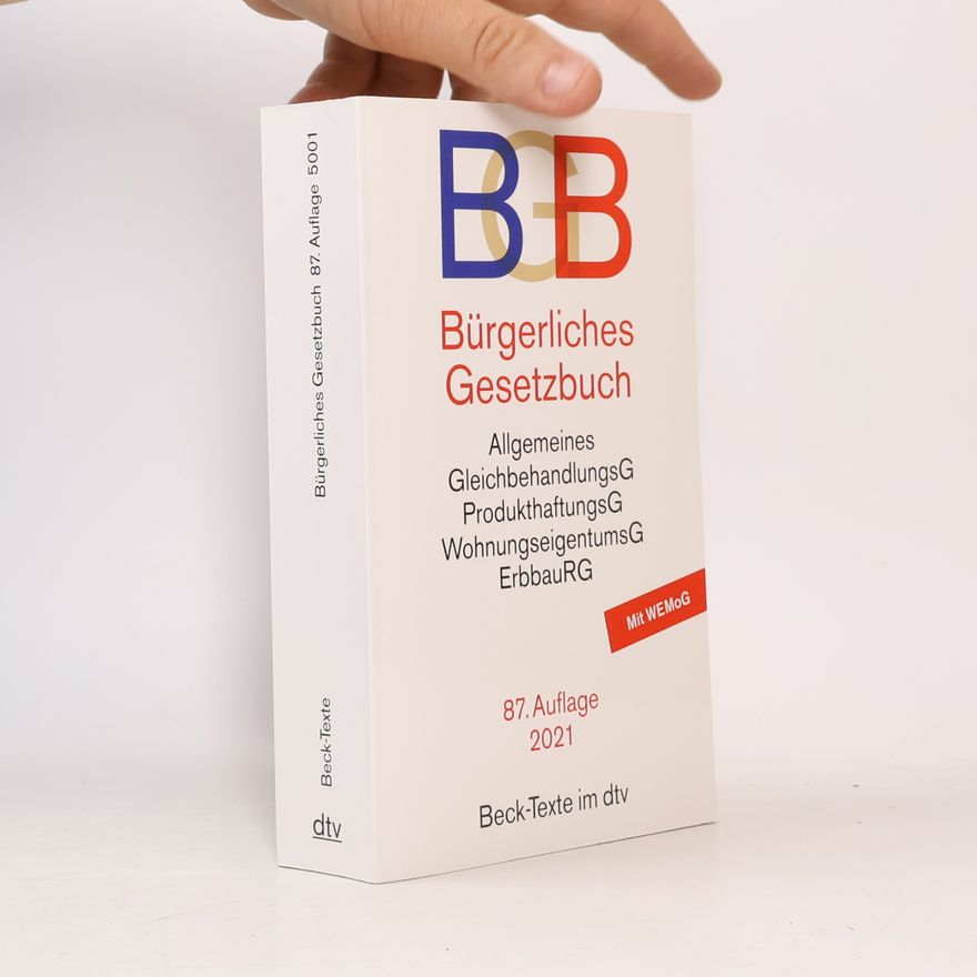 Various authors Bürgerliches Gesetzbuch. 87. Auflage 2021
