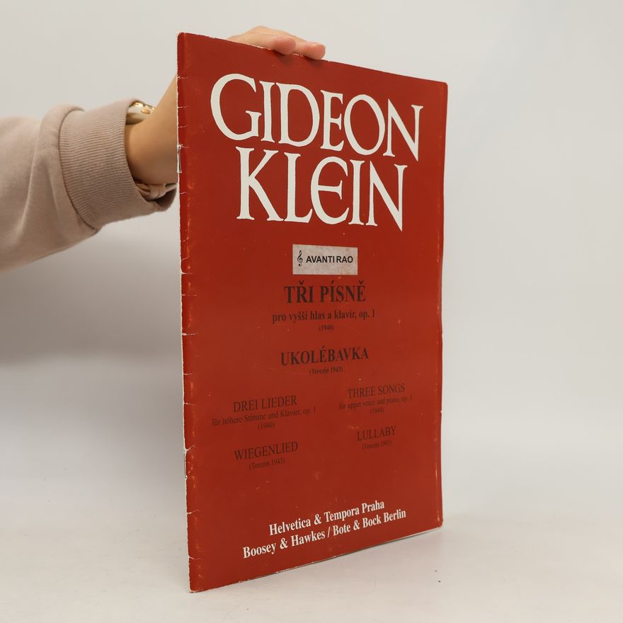 Gideon Klein Drei Lieder / Wiegenlied: op. 1. Hohe Singstimme und Klavier