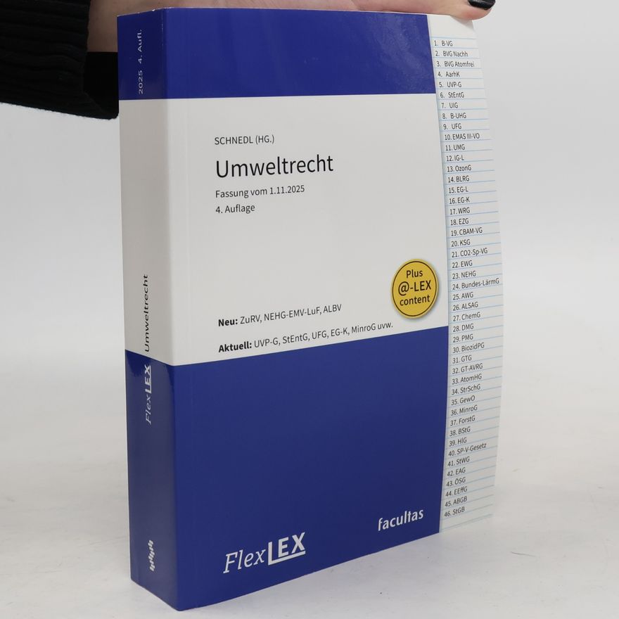 Schnedl FlexLex Umweltrecht: Fassung vom 1.11.2025 - 4. Auflage