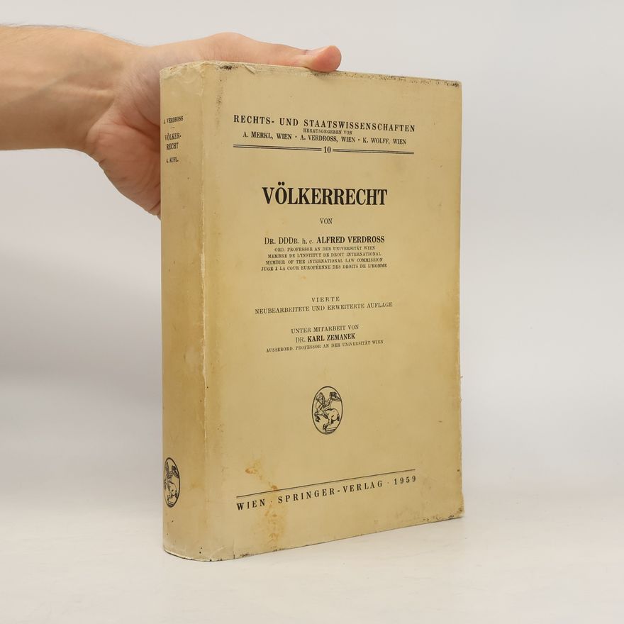 Alfred Verdroß-Droßberg Völkerrecht