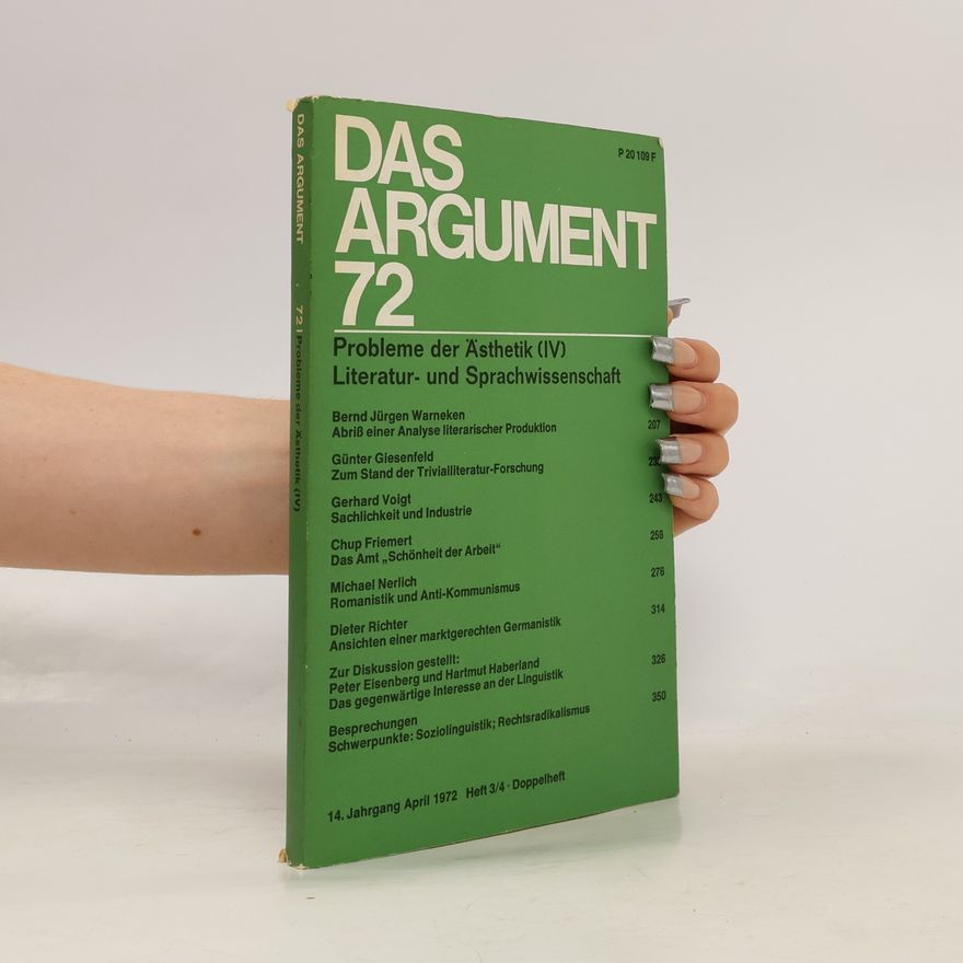 Günter Giesenfeld Das Argument 72