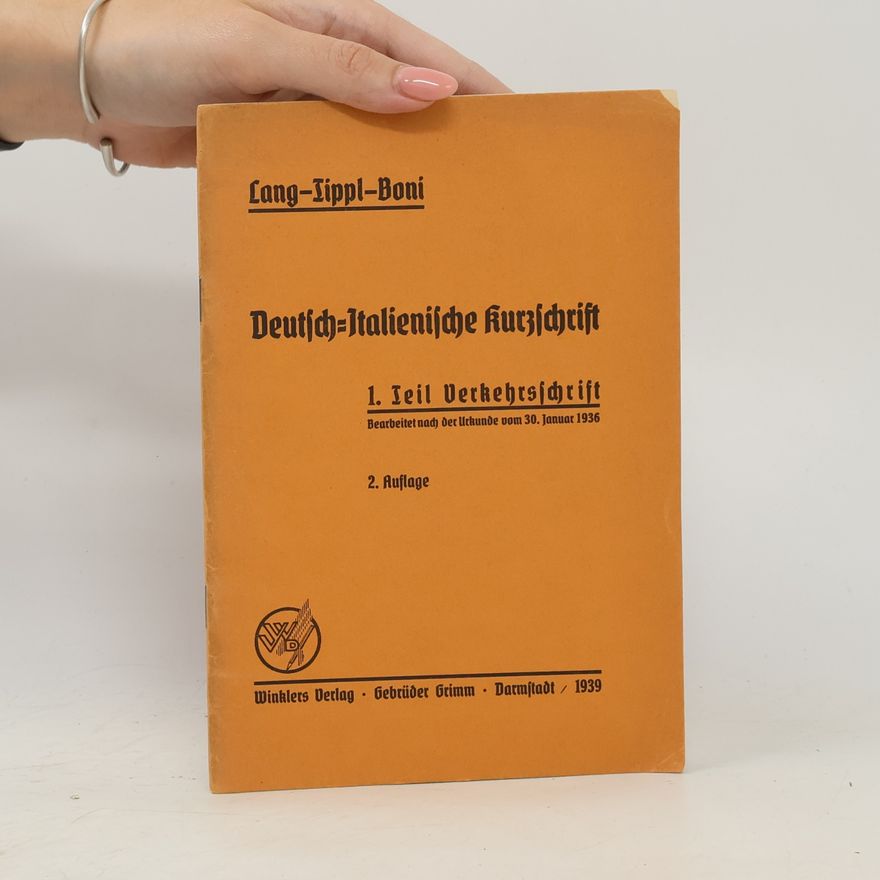 Luise Tippl Deutsch-Italienische Kurzschrift 1. Verkehrsschrift