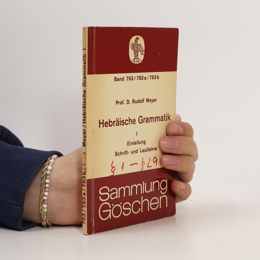 Rudolf Meyer Hebräische Grammatik I