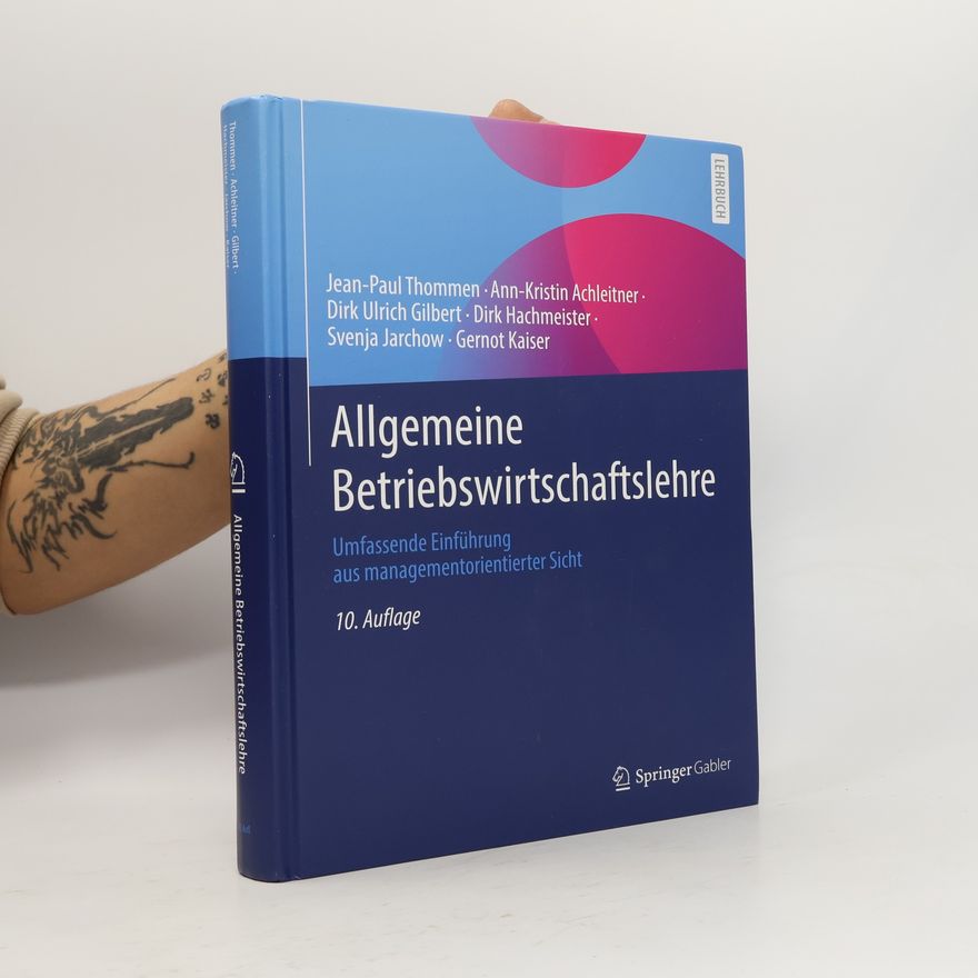 Jean-Paul Thommen Allgemeine Betriebswirtschaftslehre