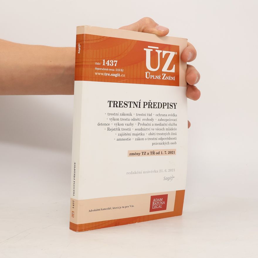 Kolektiv autorů Trestní předpisy [ÚZ 2021 č. 1437]