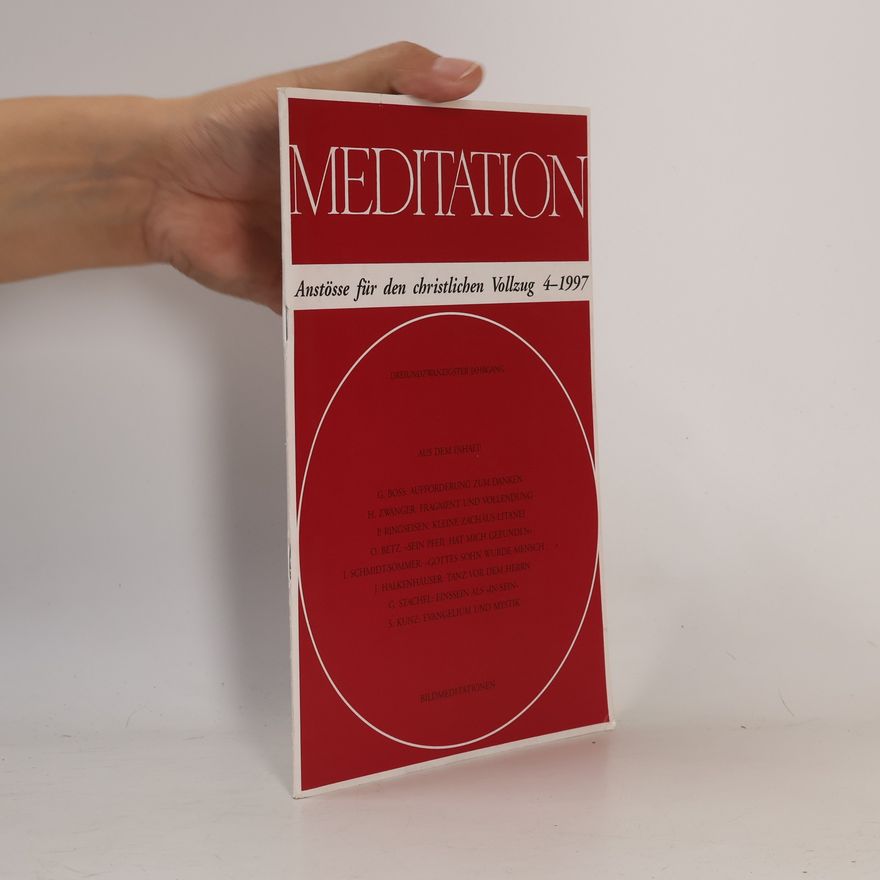 I. Schmidt-Sommer Mediation. Anstösse für den christlichen Vollzug 4-1997
