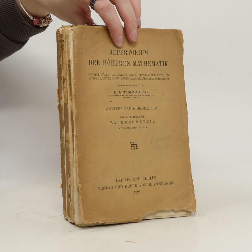 Various authors Repertorium der höheren Mathematik