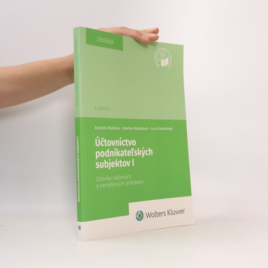 Katarína Máziková Účtovníctvo podnikateľských subjektov I