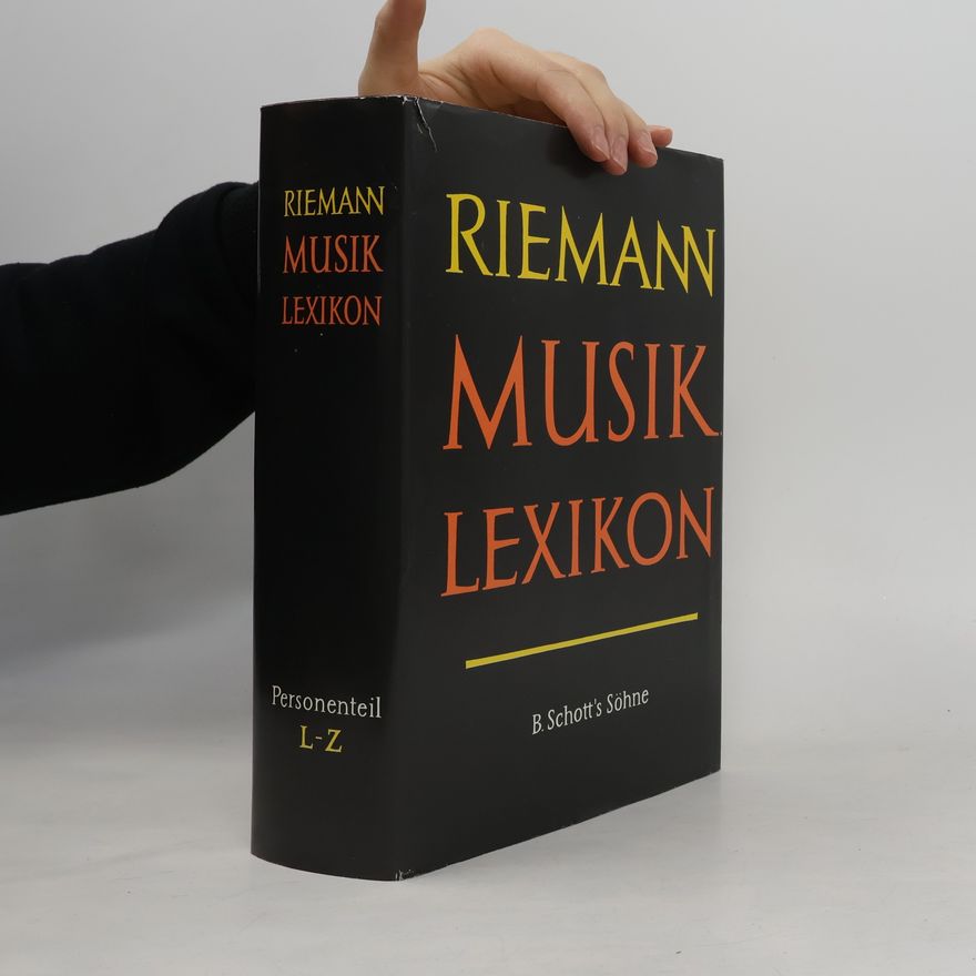 Hugo Riemann Reimann Musik Lexikon L-Z