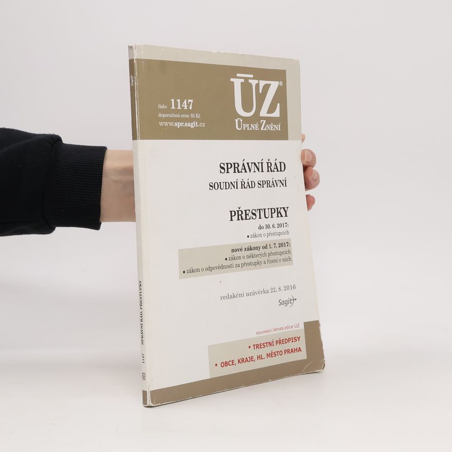 Česko ÚZ. Správní řád. Soudní řád správní. Přestupky