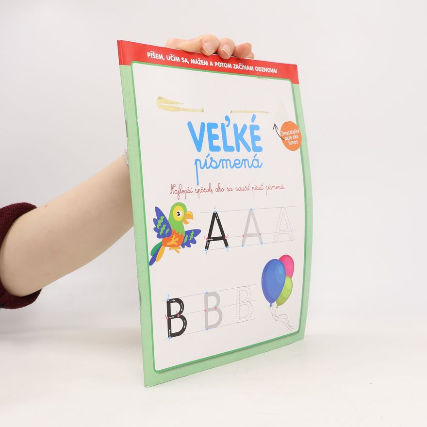 Kolektiv autorů Pracovný zošit Veľké písmená + Zmazateľné pero SK verzia 21x28cm