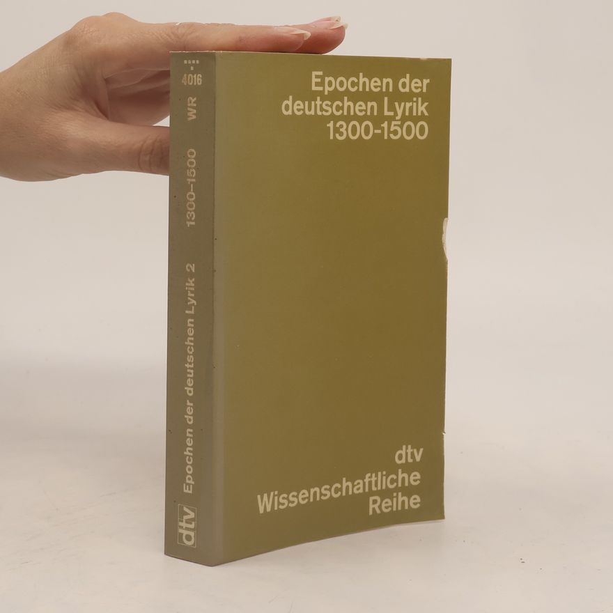 Walther Killy Epochen der deutschen Lyrik 1300-1500