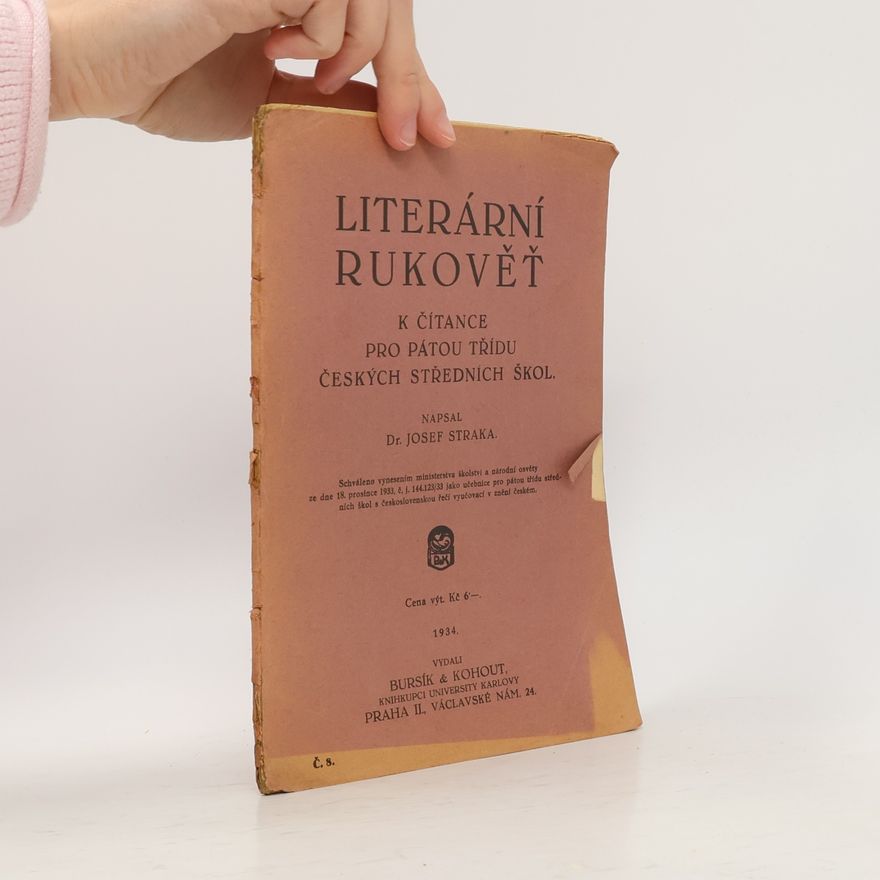 Josef Straka Literární rukověť k čítance pro pátou třídu českých středních škol