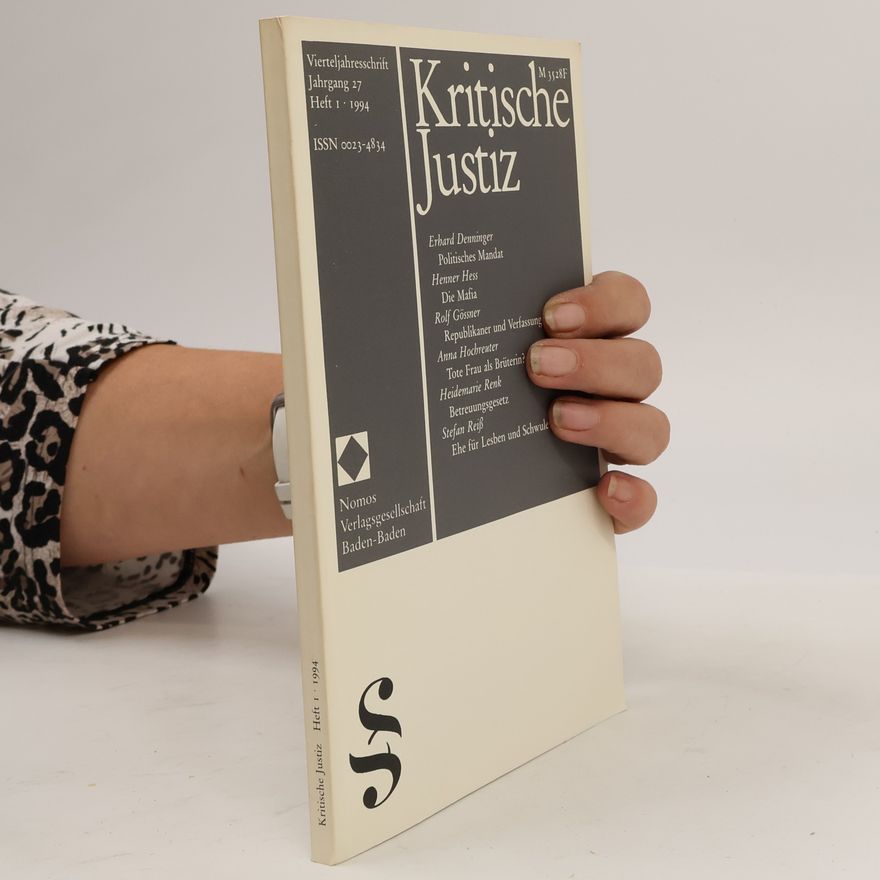 AA.VV. Kritische Justiz. Jahrgang 27 Heft 1