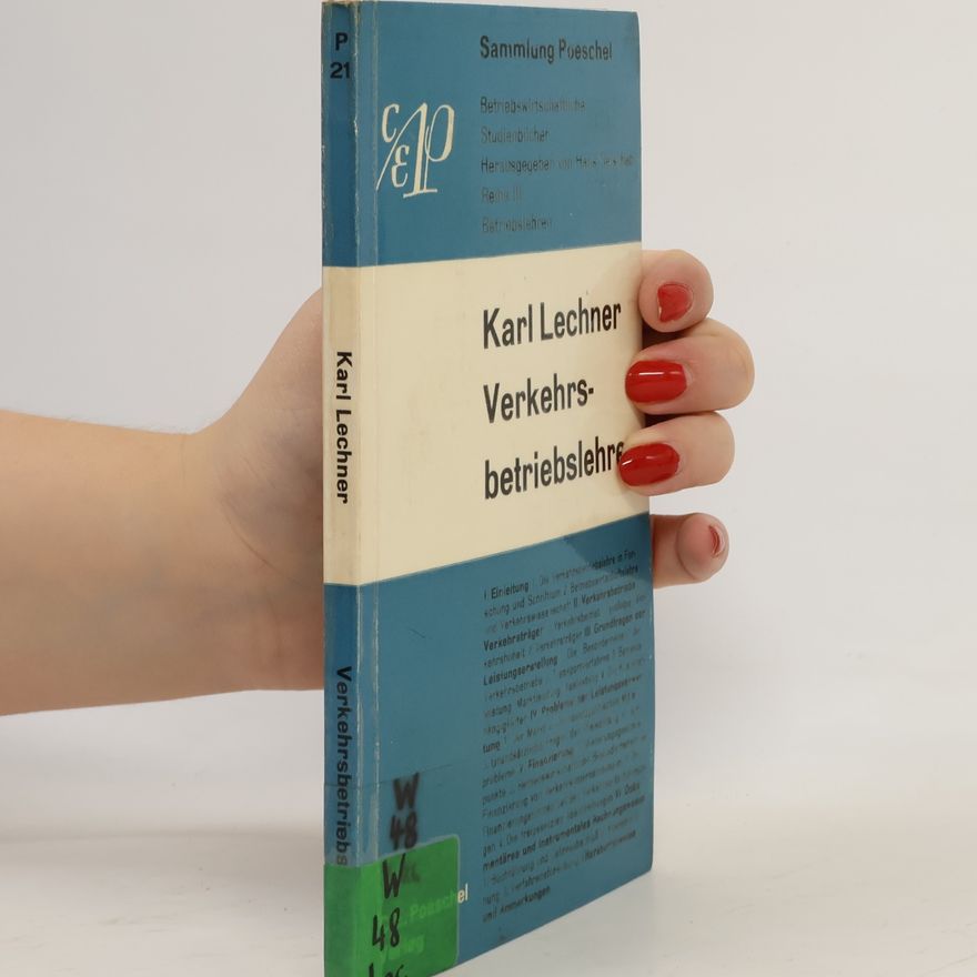 Karl Lechner Verkehrsbetriebslehre