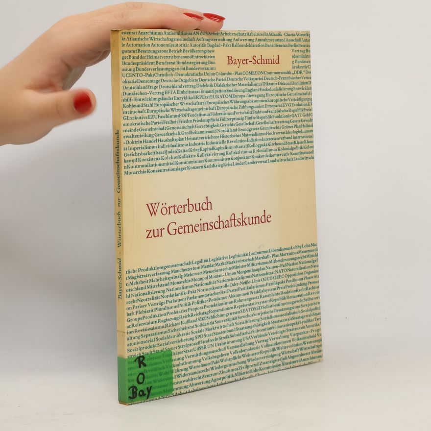Heinz Dieter Schmid Wörterbuch zur Gemeinschaftskunde