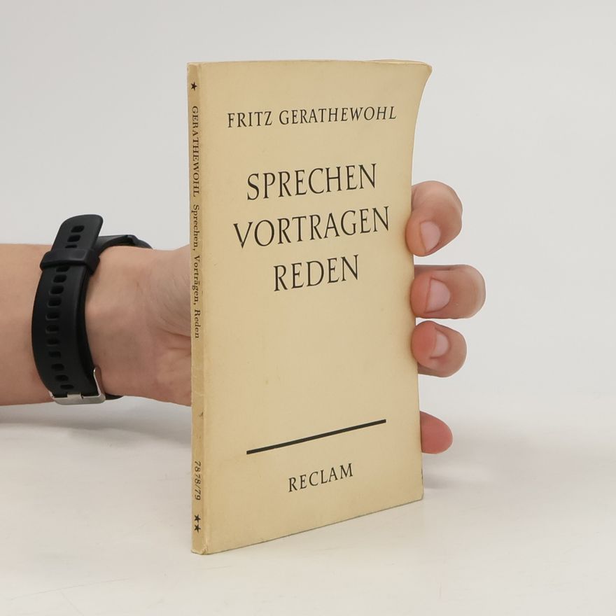 Alfred Finsterer SPRECHEN VORTRAGEN REDEN