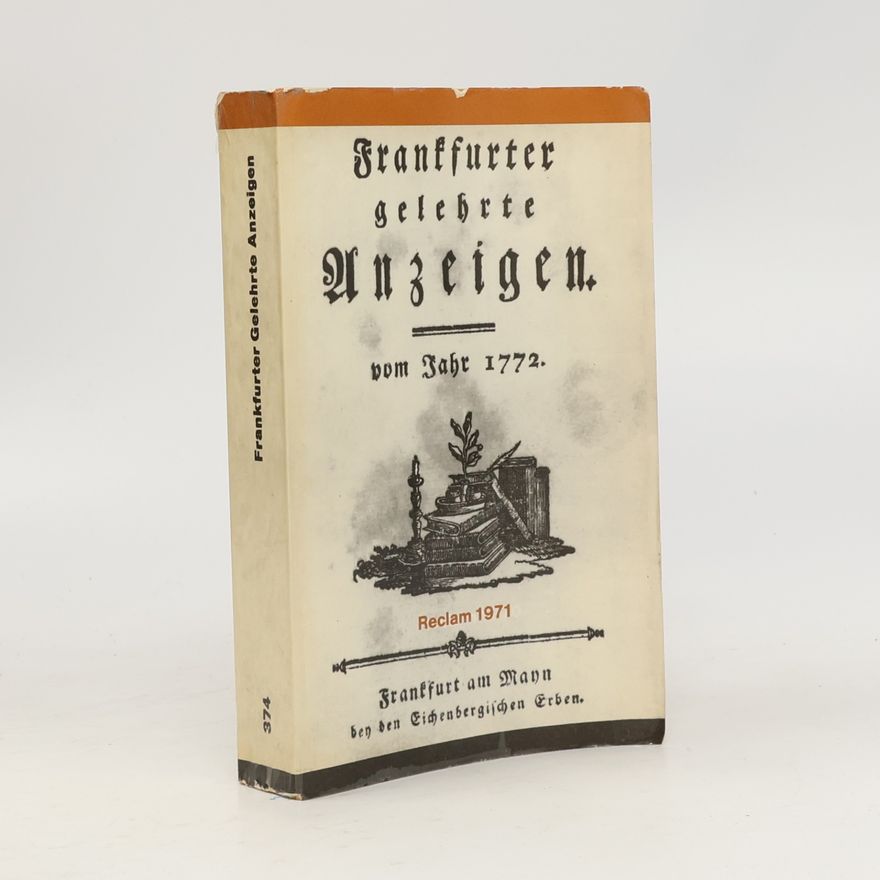 Peter M. Müller Frankfurter gelehrte Anzeigen vom Jahr 1772