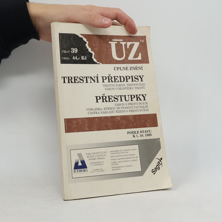 Various authors ÚZ 39: Trestní předpisy; Přestupky