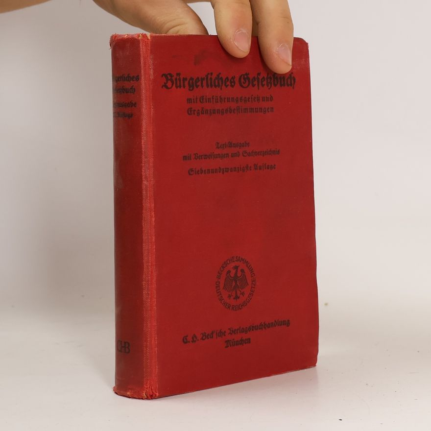 Auteurscollectief Bürgerliches Gesetzbuch mit Einführungsgesetz und Ergänzungsbestimmungen