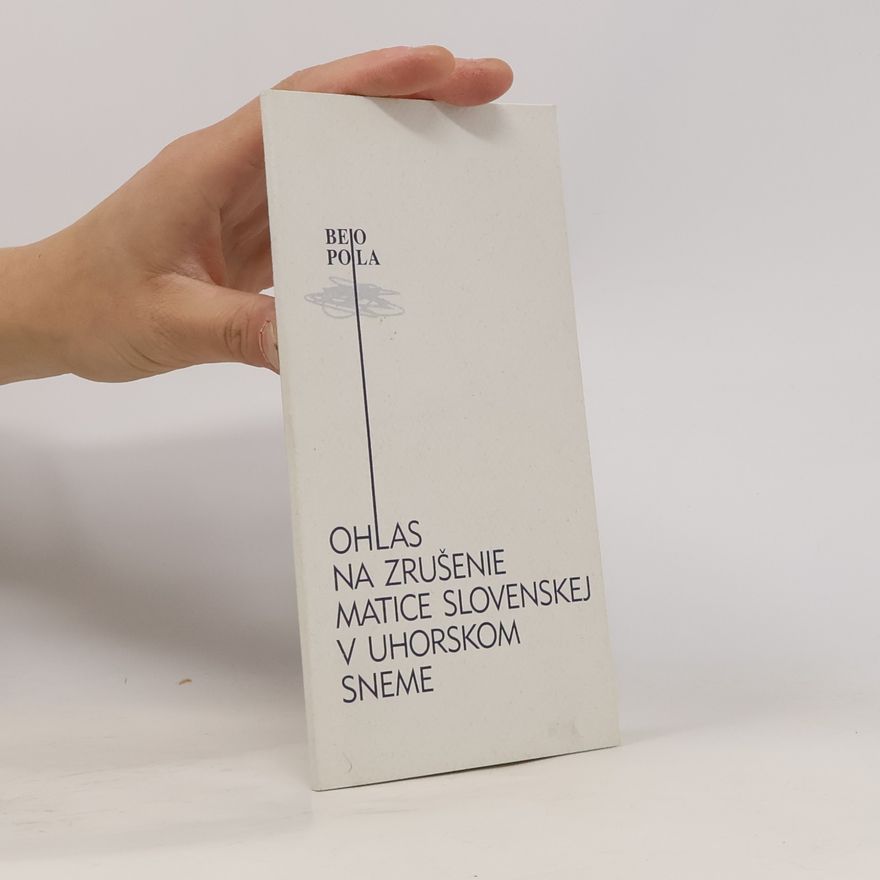 Belo Polla Ohlas na zrušenie Matice slovenskej v uhorskom sneme