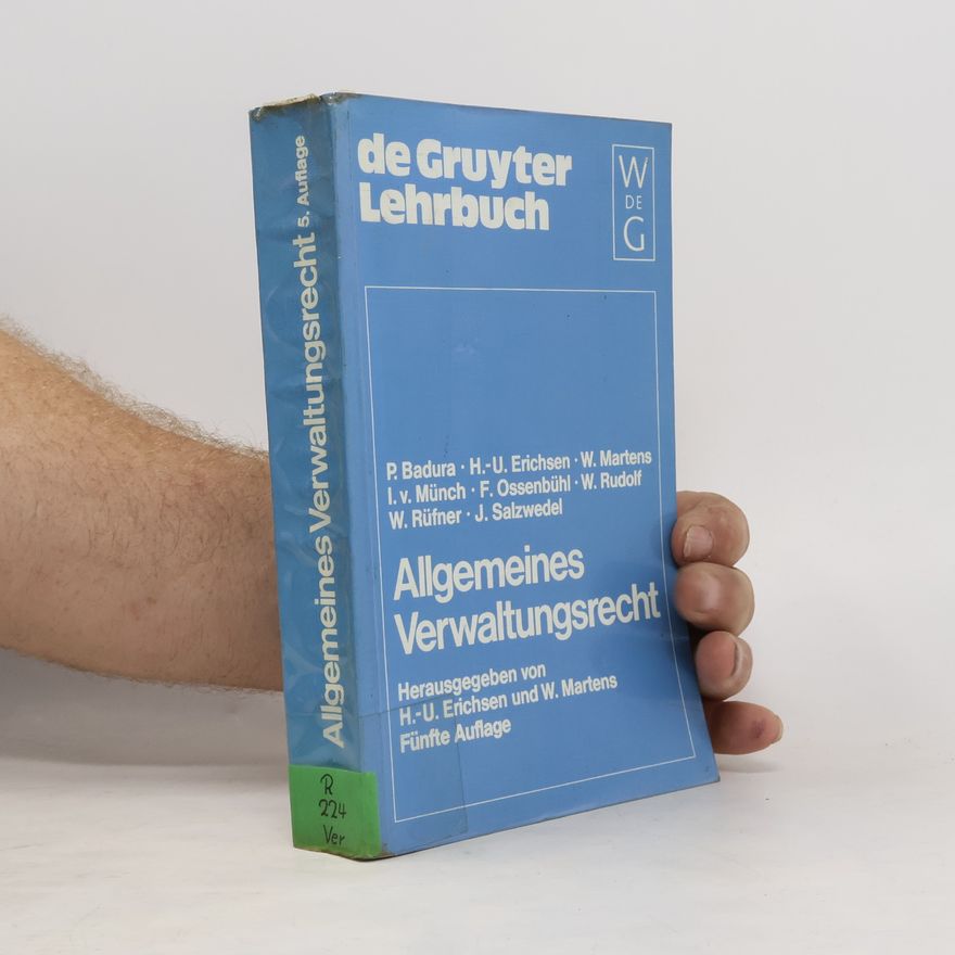 W. Rüfner De Gruyter Lehrbuch: Allgemeines Verwaltungsrecht - Fünfte Auflage