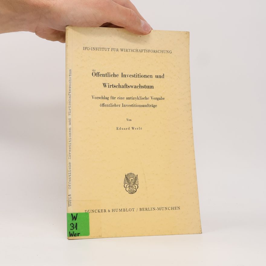 Eduard Werlé Öffentliche Investitionen und Wirtschaftswachstum