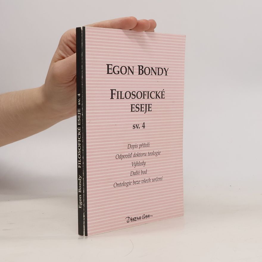 Egon Bondy Filosofické eseje sv. 4