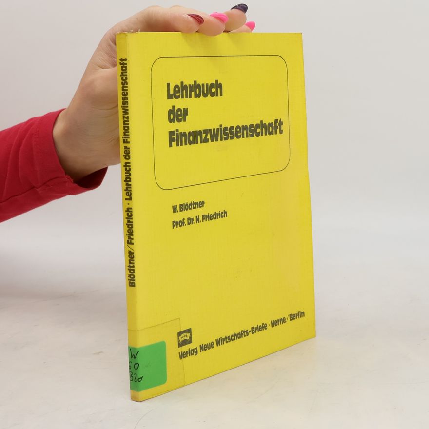 Wolfgang Blödtner Lehrbuch der Finanzwissenschaft
