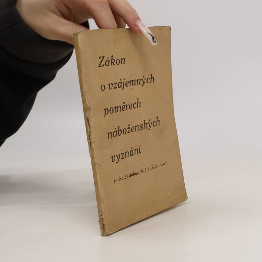 Joh. Schlenz Zákon o vzájemných poměrech náboženských vyznání